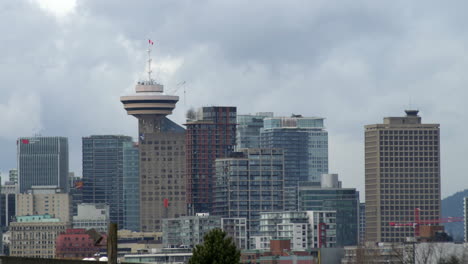 Static-shot-of-Lookout-tower-of-Harbour-Centre