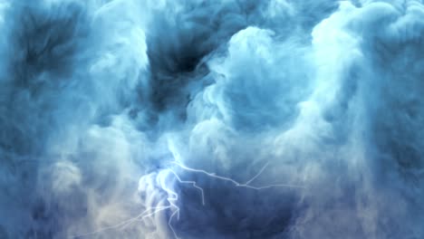 Acercándose-A-La-Formación-De-Nubes-De-Tormenta-Azul-Oscuro-Con-Fuertes-Relámpagos
