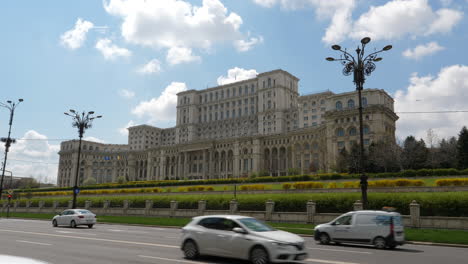 Static-shot-of-Palace-of-Parliament,-Bucharest