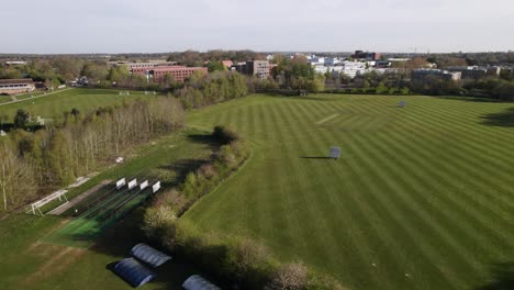 University-Of-Warwick-Campus-Spring-Season-Aerial-View-From-Cricket-Pitch-Editorial