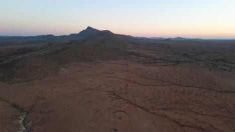 Aerial-high-view-endless-Outback-of-Wilpena-Pound-National-park,-Australia