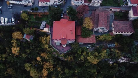 Aerial-footage-of-an-old-town-of-Edessa-in-Greece