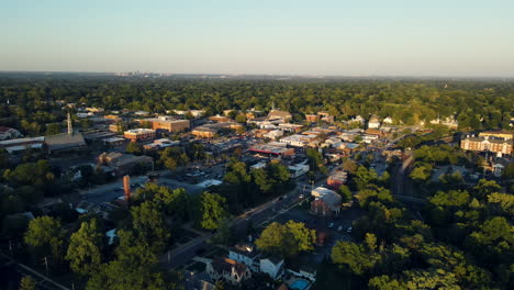 Aerial-Over-Kirkwood,-Missouri,-With-St