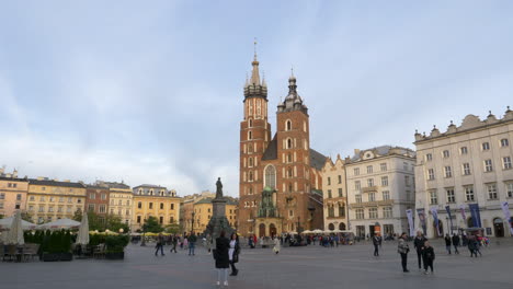 People-At-Main-Market-Square-With-Adam-Mickiewicz-Monument-And-St