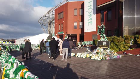 Celtic-fans-going-on-a-stadium-tour-at-Parkhead,-Glasgow