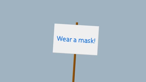 Eine-Maske-Tragen!-Banner-Schild-Plakat-Animation