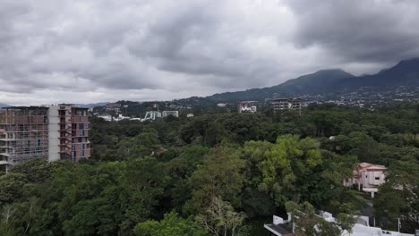 Drone-shot-of-San-Jose-city-in-Costa-Rica
