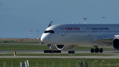 China-Eastern-Airbus-A350-XWB-Arriving-at-the-Runway-Holding-Point