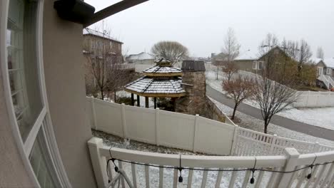 White-Christmas-morning-with-snow-falling-in-slow-motion