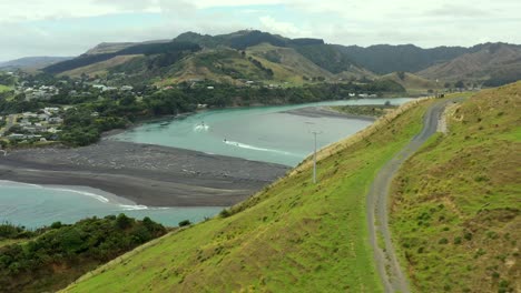 Westküste-Neuseeland-Nordinsel-Luftdrohnenansicht-4k-Einheimischer-Busch