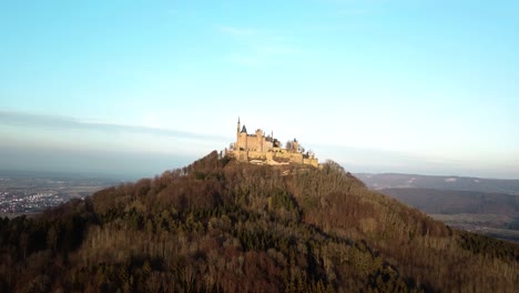 Hohenzollern-Castle-winter-aerial-shot
