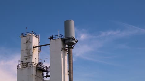 Industrial-silo-against-a-blue-sky