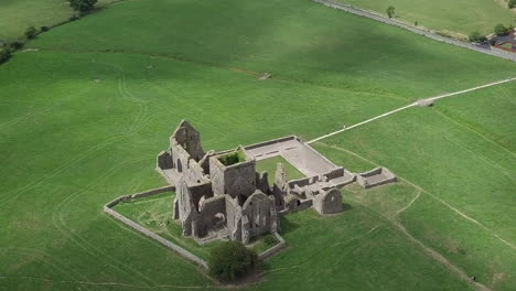 Aerial-footage-of-the-old-monastery-ruins-of-Hore-Abbey