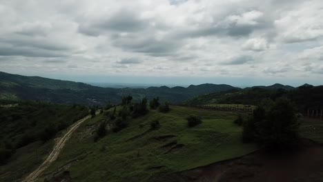 green-mountains,-drone-shot-in-georgia