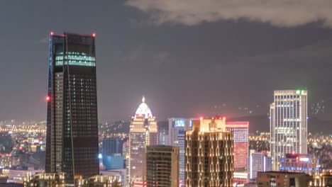 Statischer-Zeitraffer-Der-Skyline-Von-Taipeh-Bei-Nacht-In-Taiwan