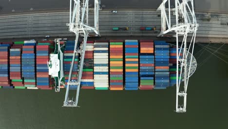 Aerial-view-Docks-Oakland-Port-San-Francisco,-USA