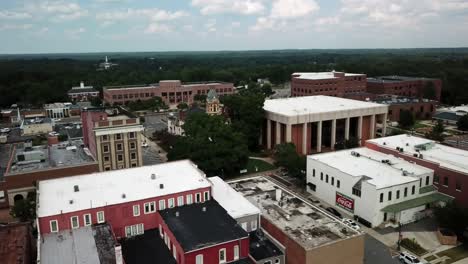 Aerial-flyover-of-Concord-NC-shot-in-4K