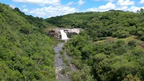 Aerial-view-of-a-cascade-in-the-Rivera-province-in-Uruguay