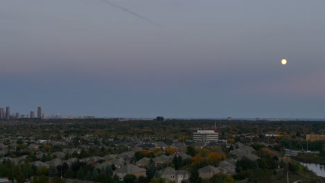 Time-lapse-of-early-morning-over-Mississauga-and-suburban-areas