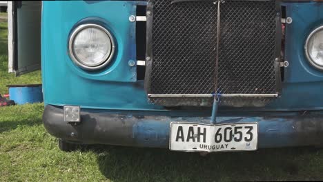 Close-up-of-front-of-vintage-camper-van