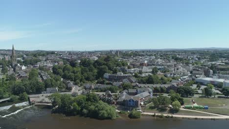 Rising-aerial-from-the-south-side-of-the-river-exe-facing-the-city-centre