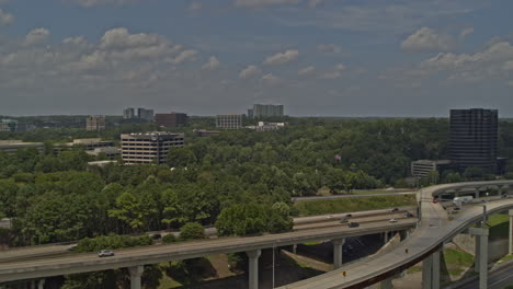 Atlanta-Georgia-Aerial-v665-pan-right-shot-of-highway-interchange-in-Cumberland---DJI-Inspire-2,-X7,-6k---August-2020