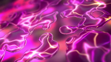 Abstract-Neon-Lines-Animation-Loop,-Repeatable-Pink-and-Yellow-Liquid-Background