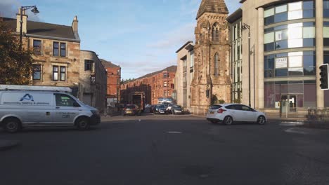 Timelapse-of-a-busy-main-street-in-a-Scottish-urban-town