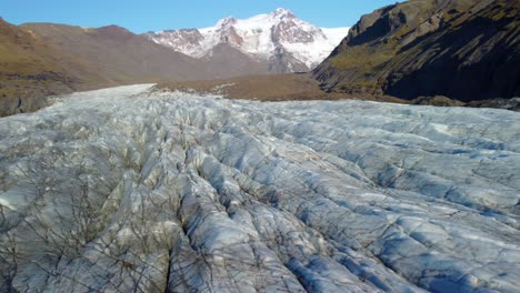 Panoramic-View-To-The-Svnafellsjkull-Glacier-In-Iceland---aerial-drone-shot