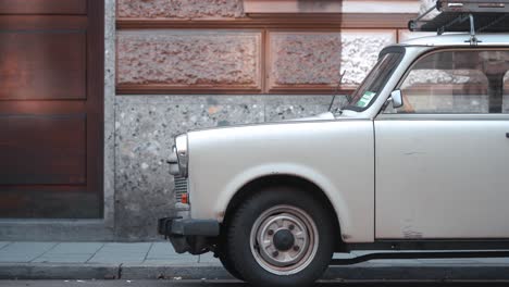 Vintage-car-from-the-GDR,-called-Trabant-parked-in-Munich