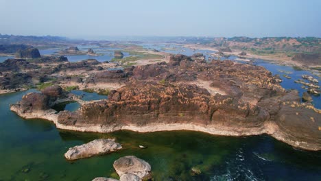 Vadodara-,-Gujarat-,-India--:-Aerial-view-of-a-forest-lake