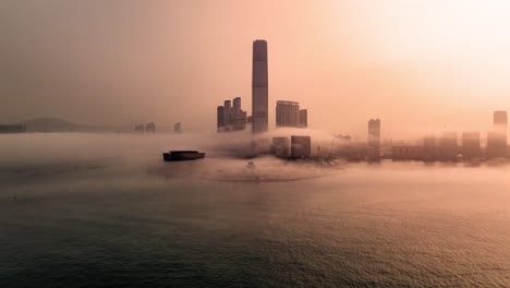 Aufgenommen-Von-DJI-Mavic3-Nebelmeer-In-Hongkong-Stadt
