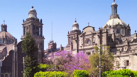 shot-of-side-cathedral-in-downtown-mexico-city