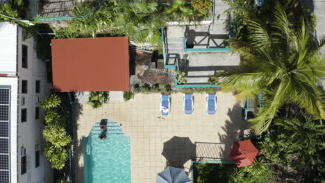 AERIAL---House-and-swimming-pool-in-Charlotte-Amalie,-U