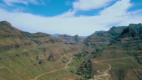 Aerial-Of-Amazing-Gran-Canaria-Canyon-In-the-Spanish-Canary-Islands
