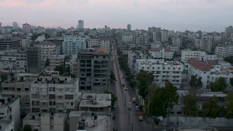 Abendweite-Aufnahme-Von-Gaza