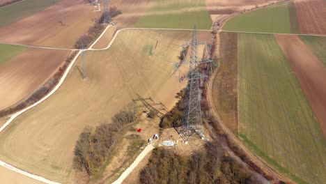 A-Transmission-Tower-Carrying-Electrical-Lines-In-The-Countryside