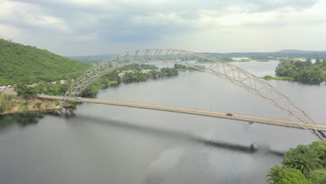 Adomi-Bridge-crossing-in-Ghana,-Africa
