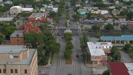 Aerial-view-of-Galveston-Island,-Texas