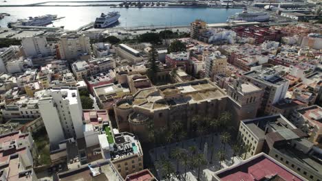 Aerial-Top-View-Of-Almeria-Cathedral
