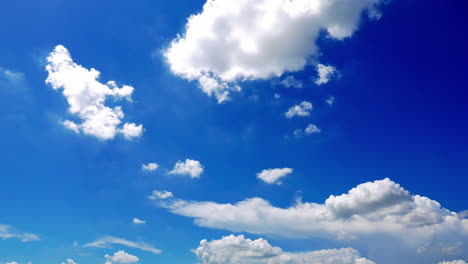 Time-lapse-beautiful-nature-with-white-cloud-moving-on-blue-sky