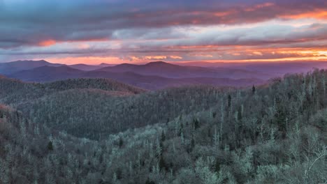 Cinemagraph-Time-Lapse-Blue-Ridge-Montañas-Carolina-Del-Norte-Amanecer-En-Asheville
