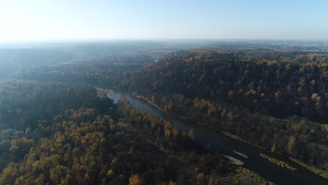 River-Gauja-devon-valley-near-Sigulda-aerial-view
