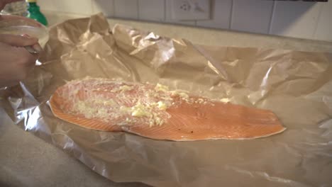 Preparing-a-large-salmon-filet-for-cooking