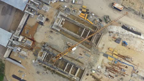Aerial-video-subway-construction-site
