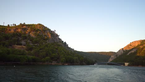 View-of-the-Kraka-river-in-the-National-Park-Dalmatia-Region-Croatia-as-the-sun-sets