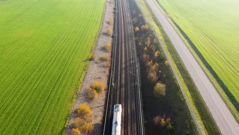 Aerial-view-of-train-tracks