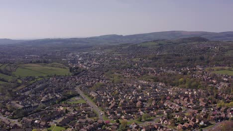 Aerial-Drone-elevation-town-in-Peak-District-United-Kingdom