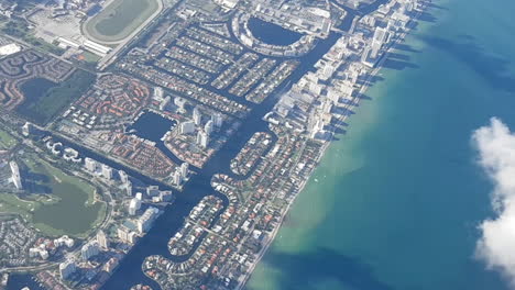 Aerial-View-Of-Miami-coast-From-An-Airplane