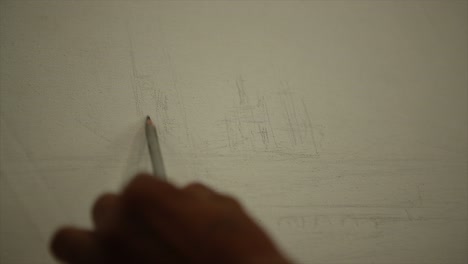 Die-Hände-Des-Malers-Zeichnen-Eine-Skizze-Mit-Bleistift